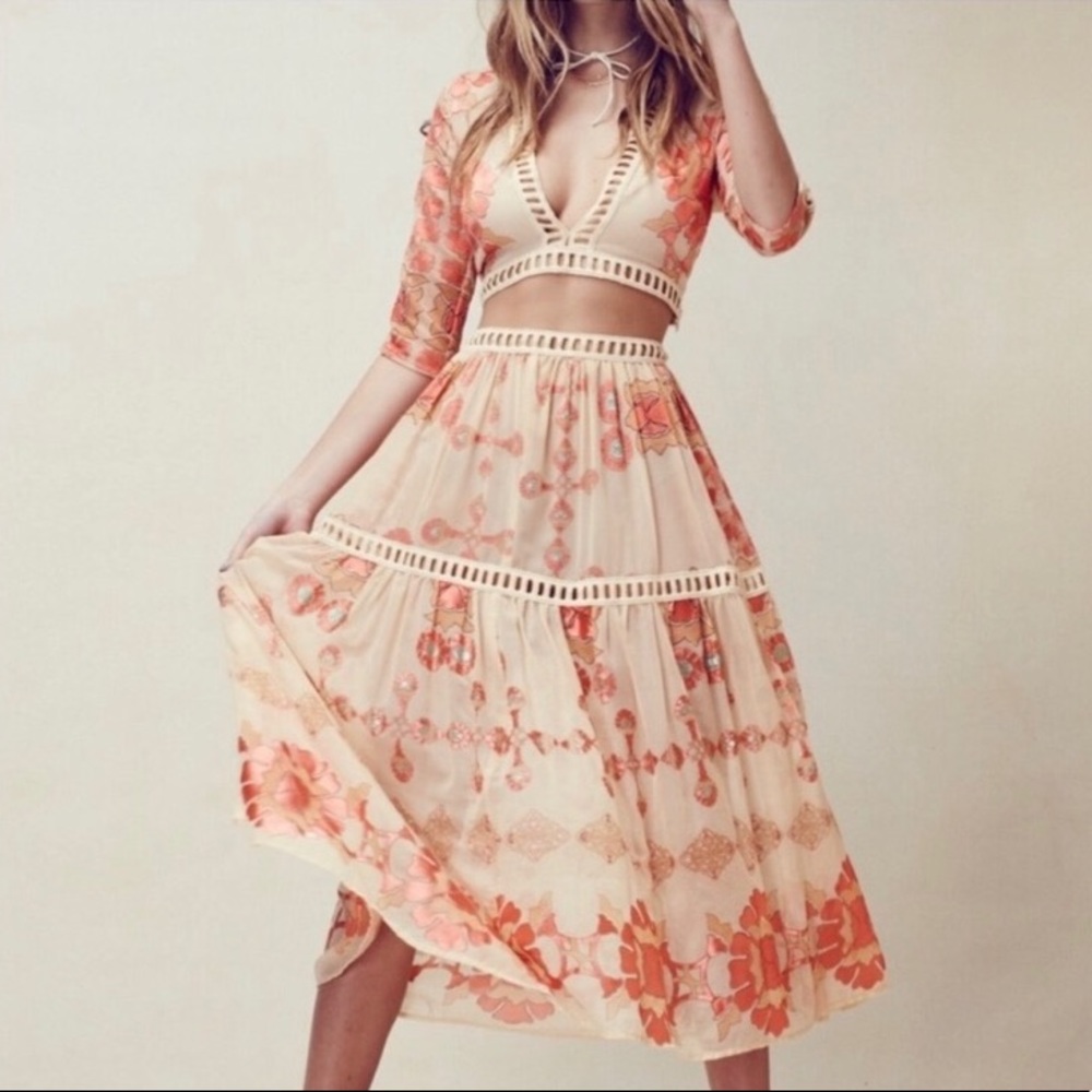For Love & Lemons Barcelona Set - Top/Skirt NWT S - Picture 3 of 16